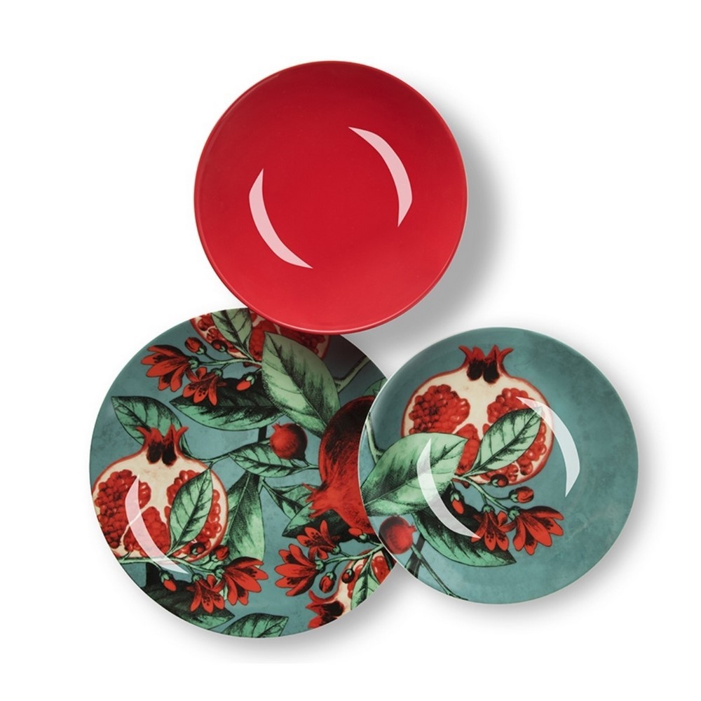 Acquista online Excelsa Servizio tavola piatti 18 pezzi Granada porcellana decorata cod.64084 Excelsa